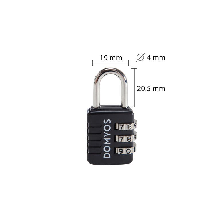 Black combination padlock